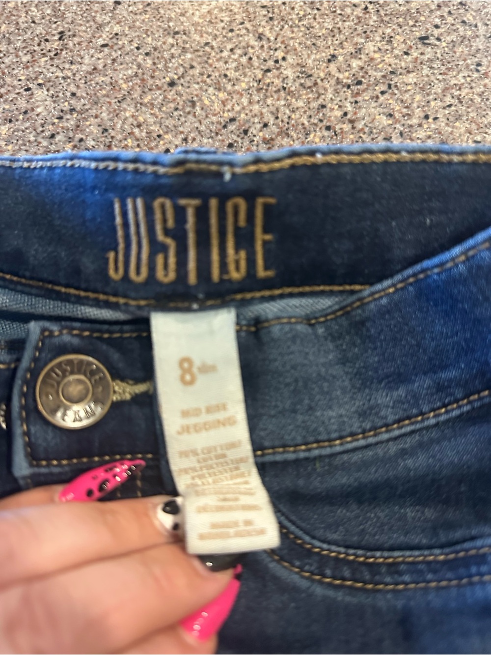 Dark Blue Distressed Skinny Jeans - Picture 2 of 4